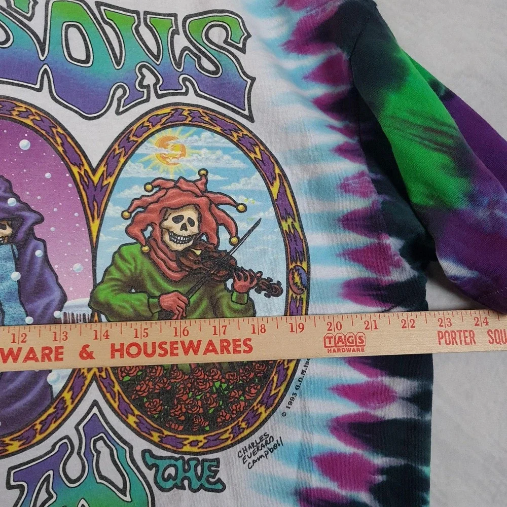Vintage Grateful Dead Shirt Mens XL Tie Dye Seasons Of The Dead Liquid Blue - Picture 13 of 16